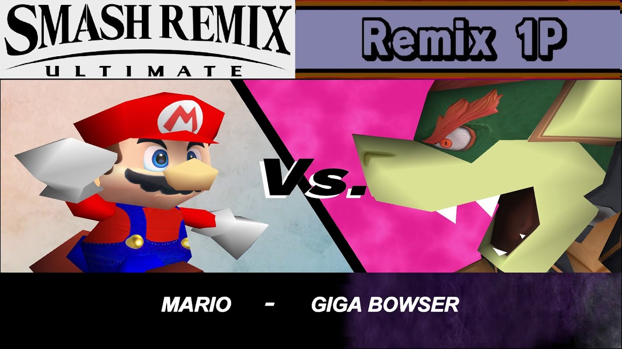 Smash Remix (Ultimate Textures) - Remix 1p mode with Mario