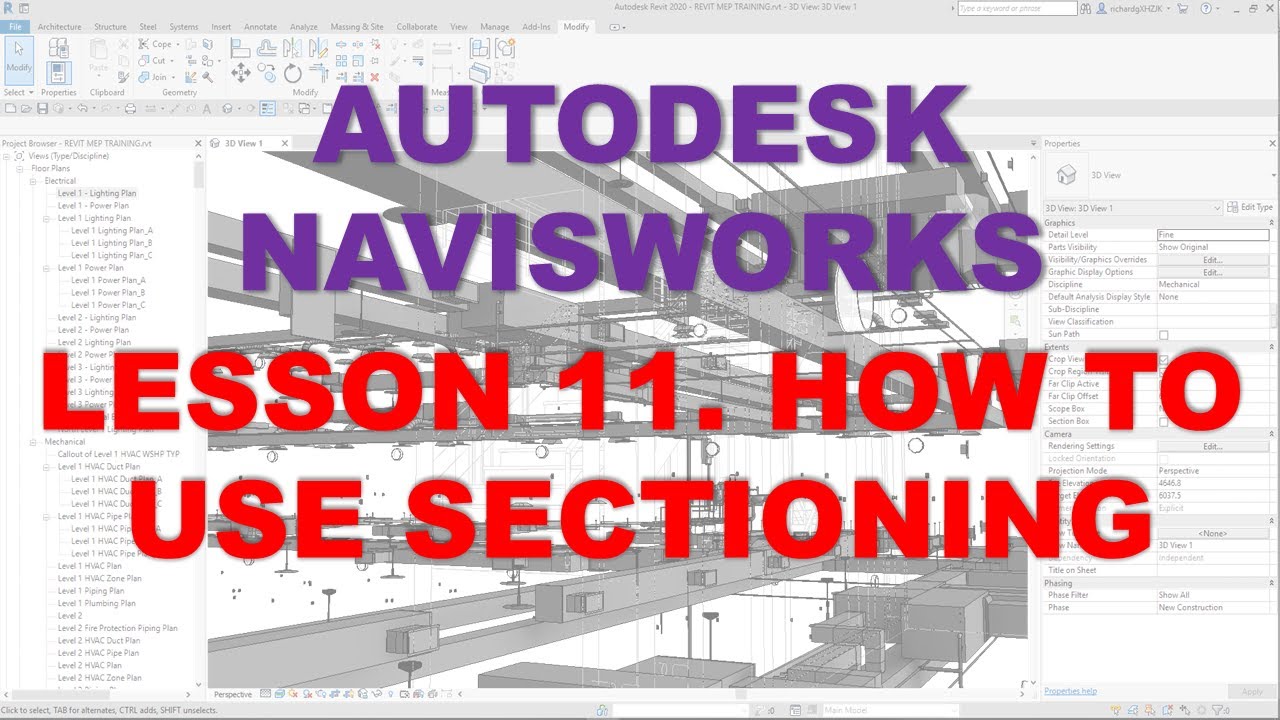 LEARNING NAVISWORKS: LESSON 11 HOW TO USE SECTIONING