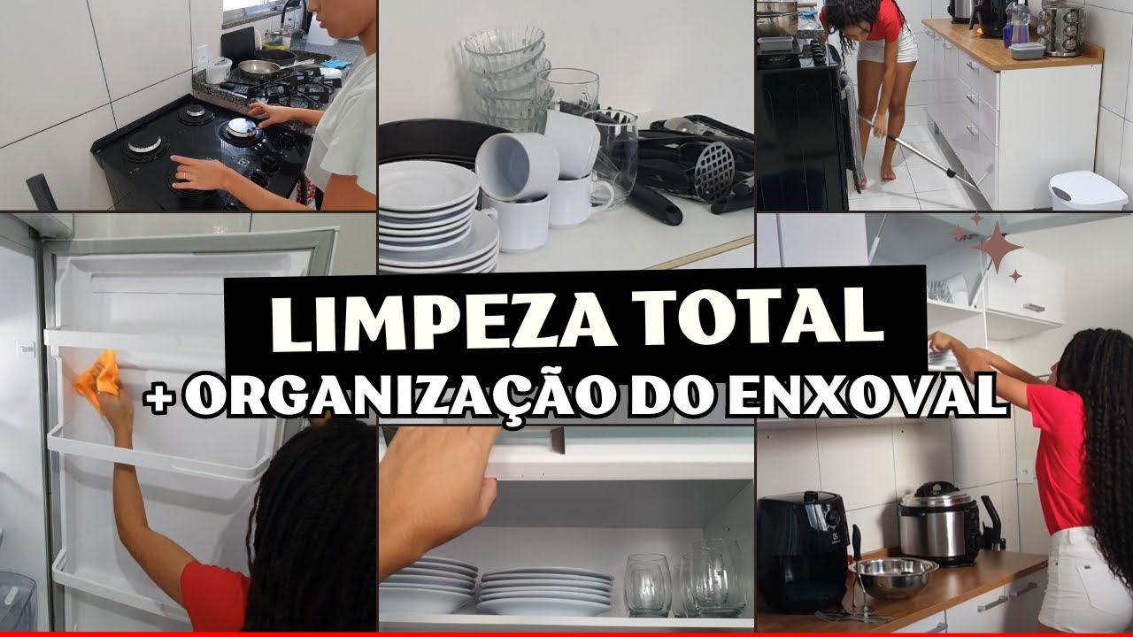 LIMPEZA E ORGANIZAÇÃO NA MINHA COZINHA │organizando armários, limpando a geladeira e o fogão e mais