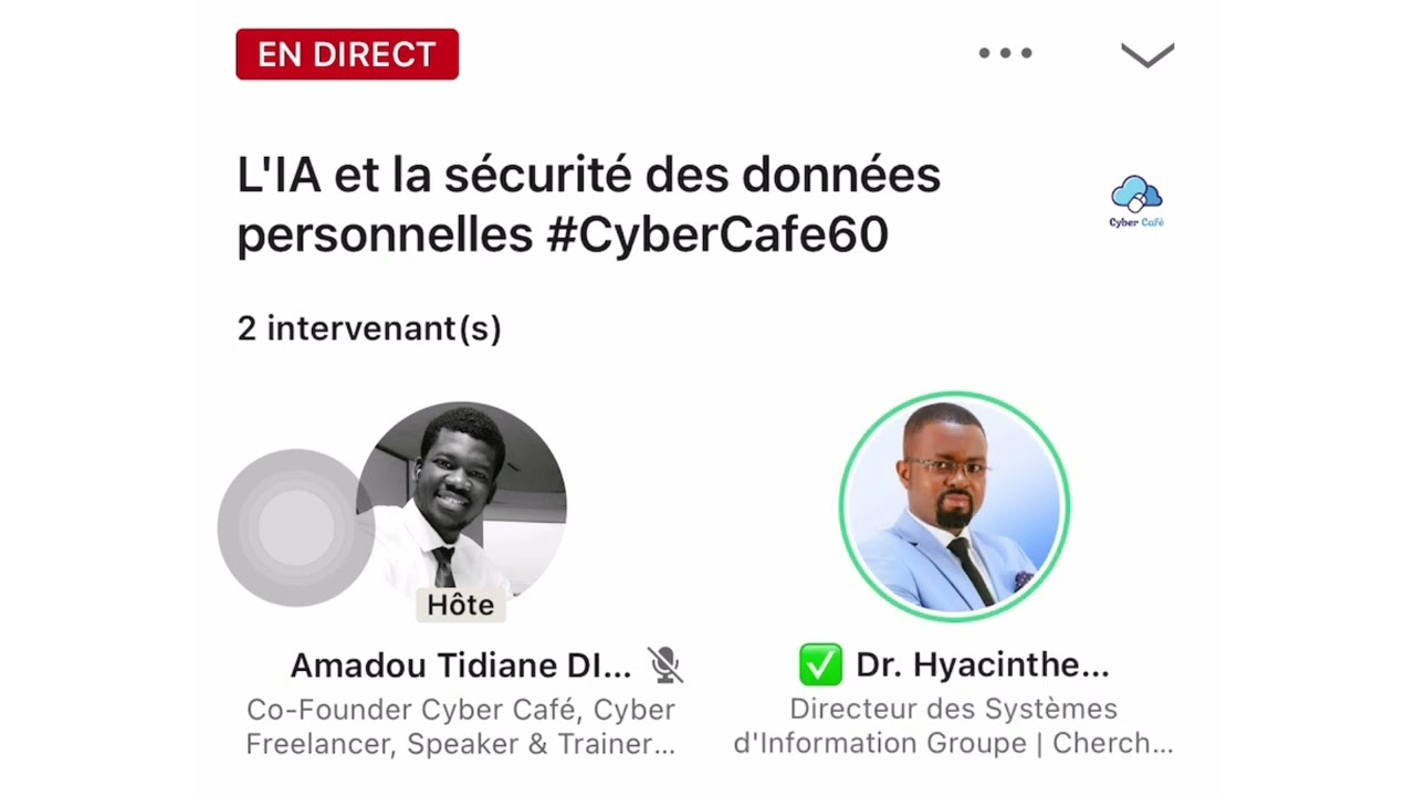 L'IA et la sécurité des données personnelles #CyberCafé60