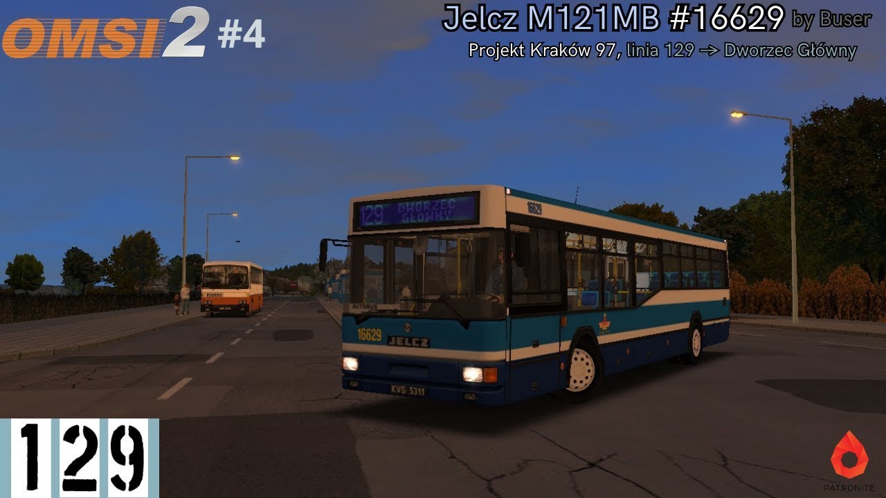 [OMSI 2 #17] Jelcz M121MB #16629 | Projekt Kraków (linia 129).