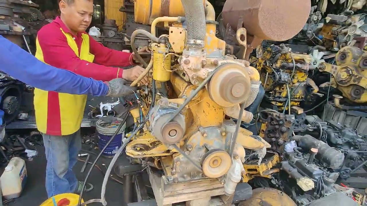 [JIRA-CAR] เครื่อง Komatsu 4D105-3 Engine กรองคู่ ใส่รถตัก 510
