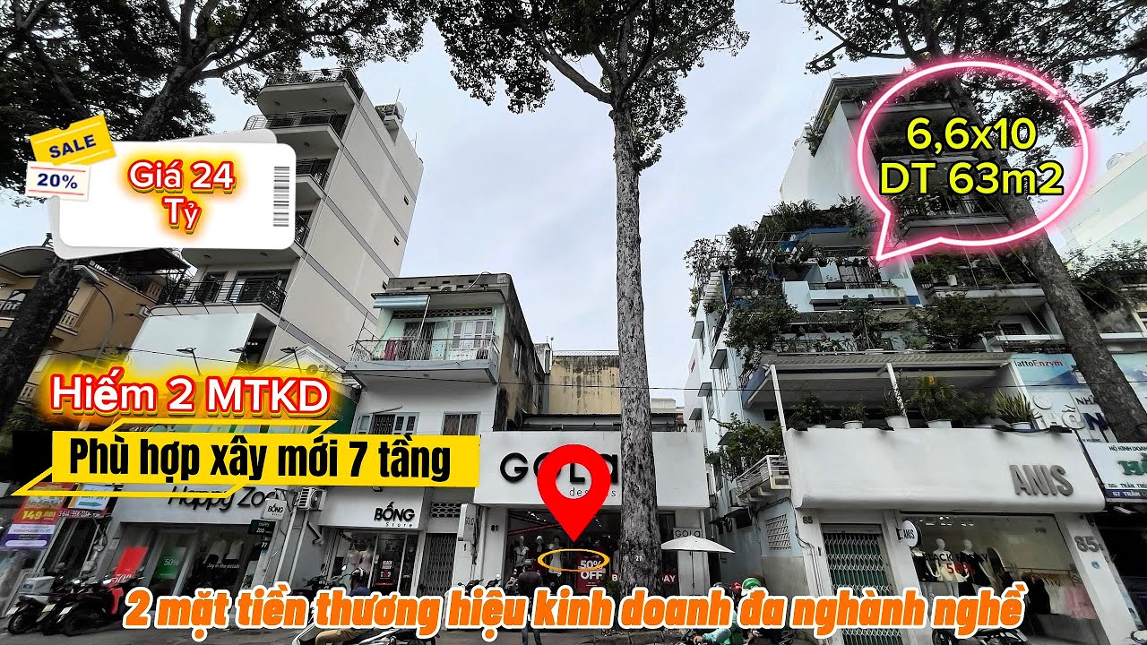 Căn Góc 2 Mặt Tiền Hiếm Nhất Quận 3 vỉa hè rộg | DT 6,6x10 – Hợp Đồng Thuê 68 Triệu – Giá Chỉ 24 Tỷ