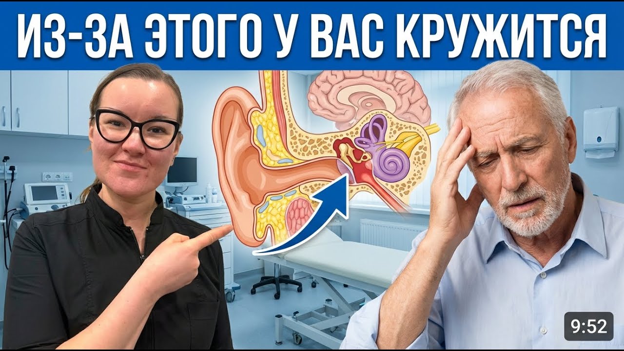 ГОЛОВОКРУЖЕНИЕ - не из-за ШЕИ . 6 РЕАЛЬНЫХ причин, о которых вам не говорили