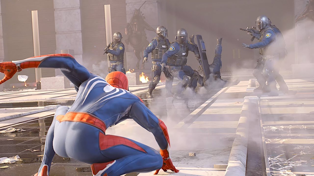 Spider-Man Fights BACK Against Corrupt Cops - Spider-Man Remastered
