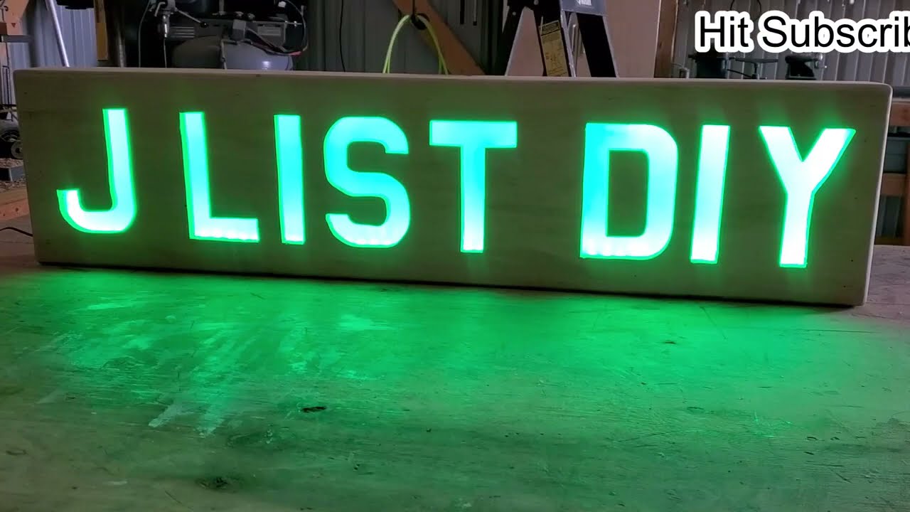 DIY LED Sign From Scrap Wood