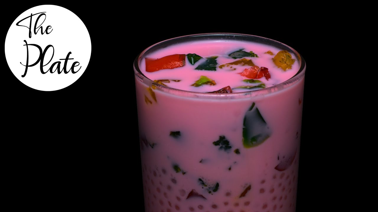 Sago Drink Recipe | Tapioca Pearls Dessert with Homemade Cathedral Window Jelly | The Plate