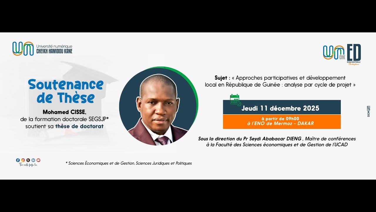 Première soutenance de thèse de l’Ecole doctorale pluridisciplinaire de l’UN-CHK