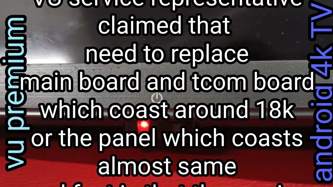 VU PREMIUM ANDROID 4K TV red led off then on gain no display no sound, return back to standby