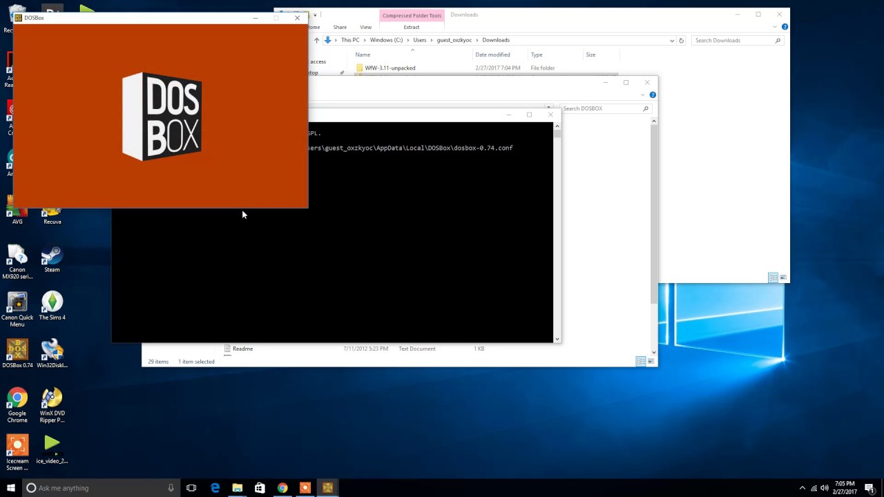 Install windows 3.1 using dosbox