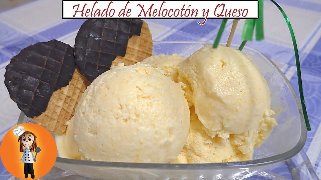 Helado de Melocotón y Queso | Receta de Cocina en Familia