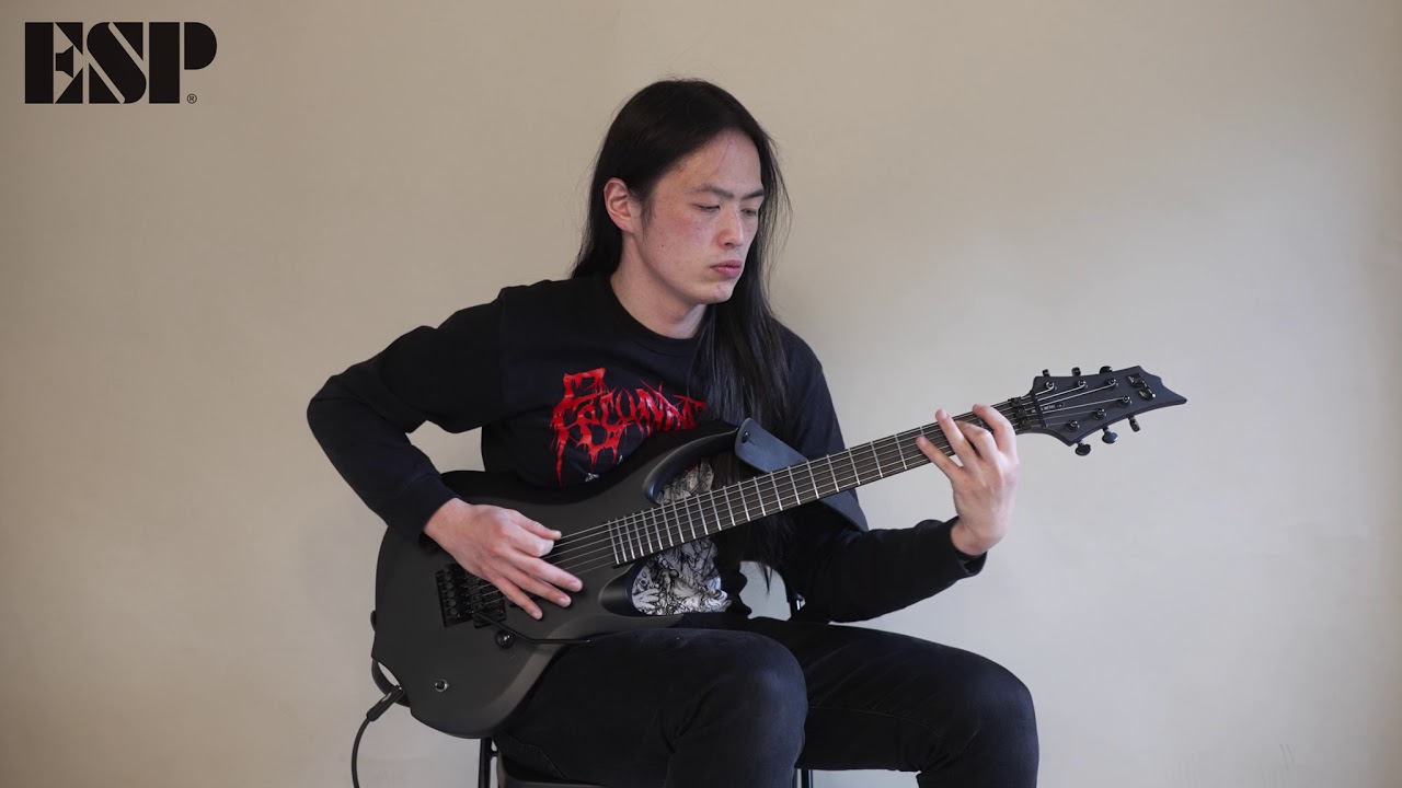 #espguitars #ltdblackmetal Esp Ltd F black metal short demo