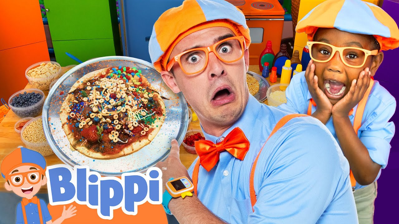 Blippi's Wacky Pizza Challenge! 🍕 - Blippi's Ultimate Playdate | Educational Videos for Kids