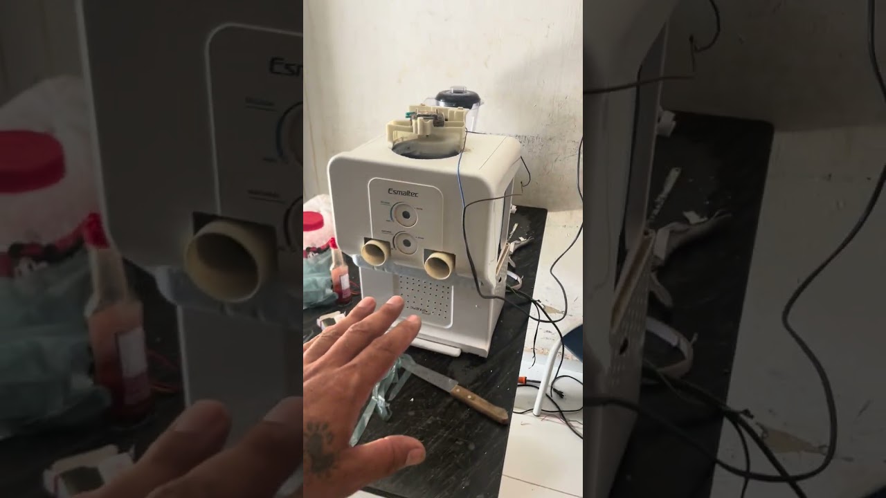 Parte 2. Ar-condicionado caseiro feito com bebedouro. #arcondicionado 