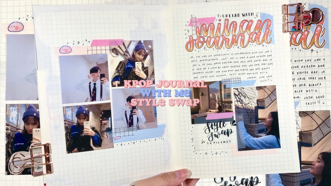 k-pop journal with me - style swap with @mihanjournal!