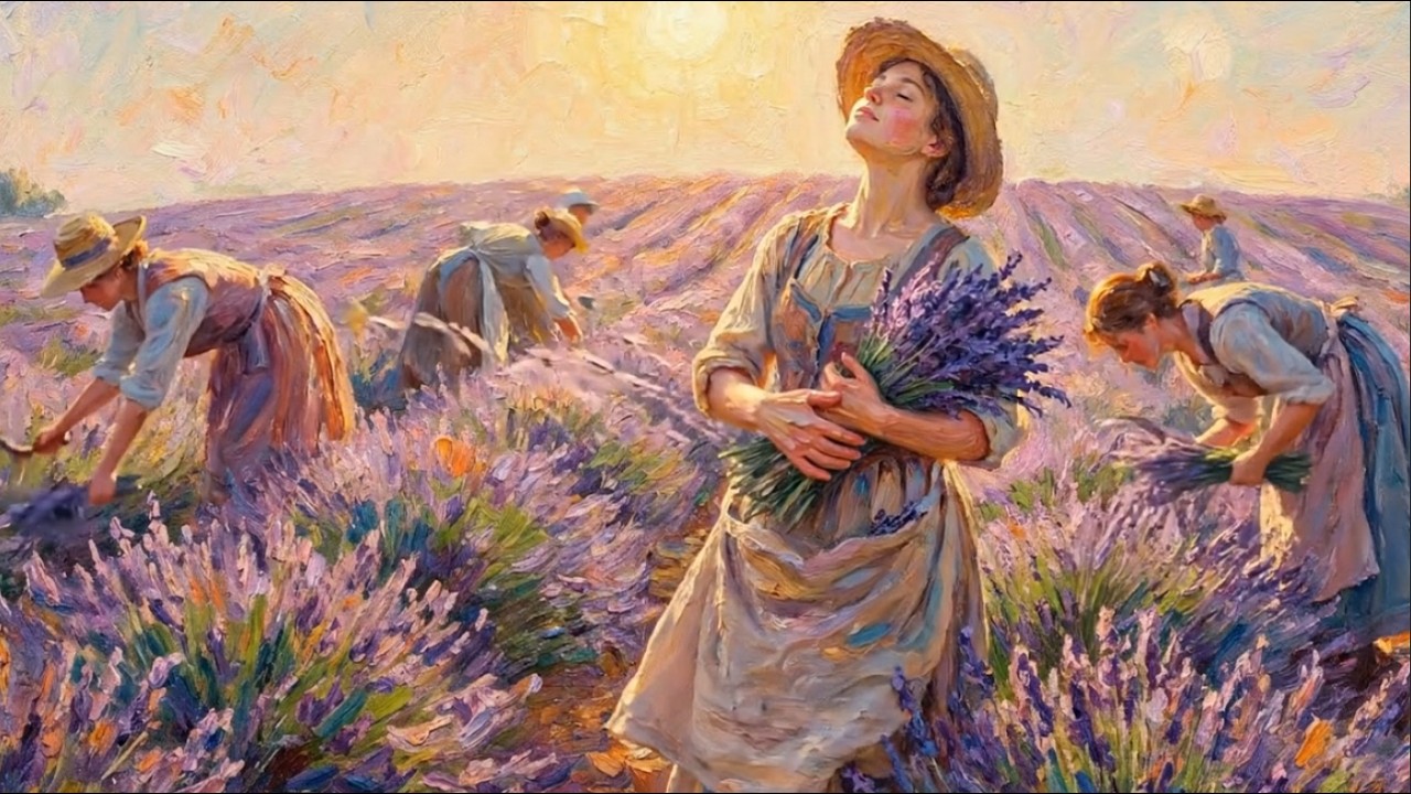 Visual Poems | Lavender Harvest Season 💜 | Provence Fields | Relaxing Classic Music