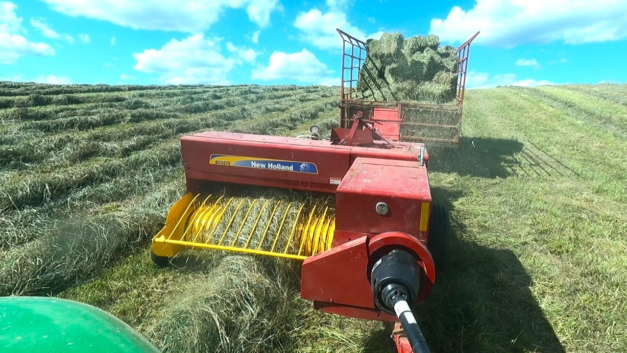Baling Hay On A Dairy Farm l 1st Crop Small Square Bales l 2024 Hay Season