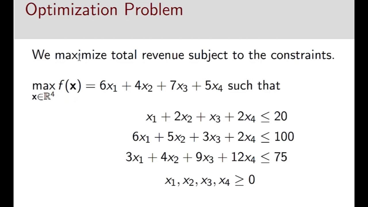 Linear Programming in MATLAB