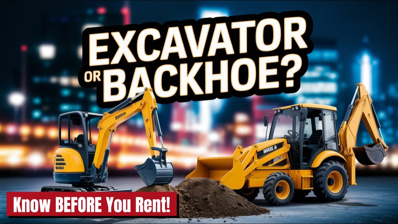 Mini Excavator vs. Backhoe | Which One Should You Rent? | Equipment Guide by Mint Hill Tool Rental