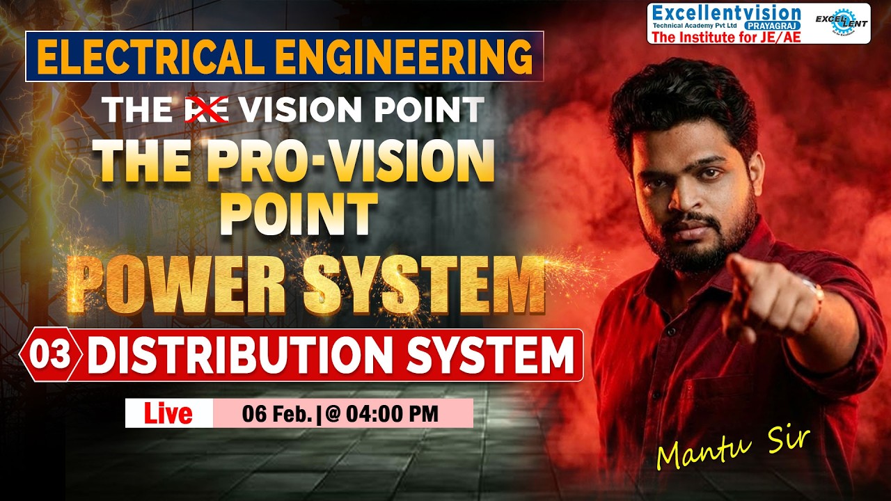 L03 | Distribution System | Power System | Master Plan For All JE Exam #mantusir