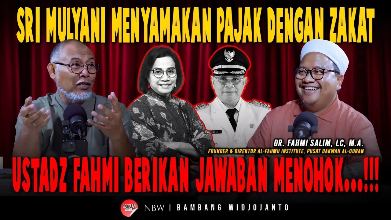 SRI MULYANI MENYAMAKAN PAJAK DENGAN ZAKAT, USTADZ FAHMI BERIKAN JAWABAN MENOHOK...!!!