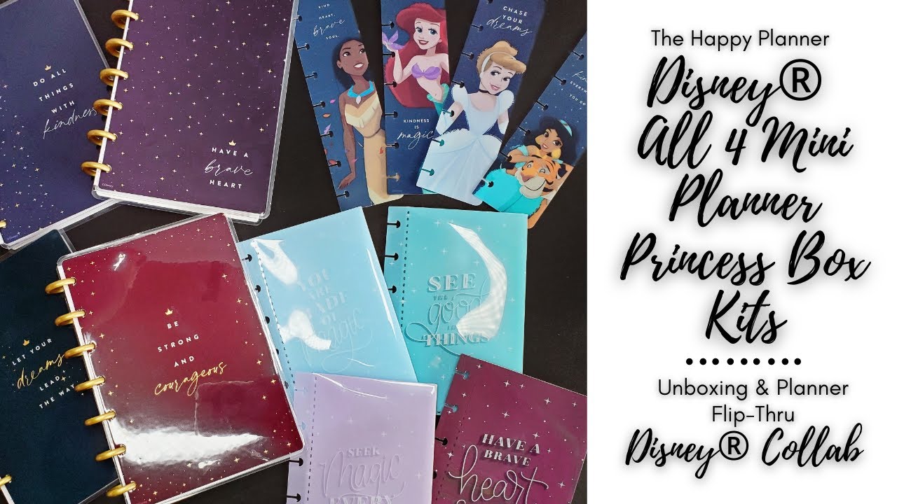ALL 4 Mini Princess Planner Box Kits | Unboxing & Flip-Thrus | The Happy Planner & Disney &reg; Collab