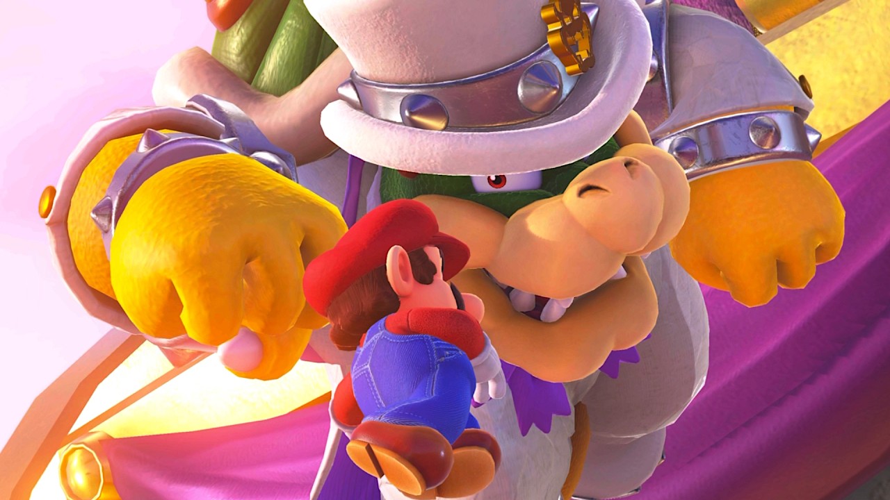 Mario vs Bowser All Fight Battle - Super Mario Odyssey