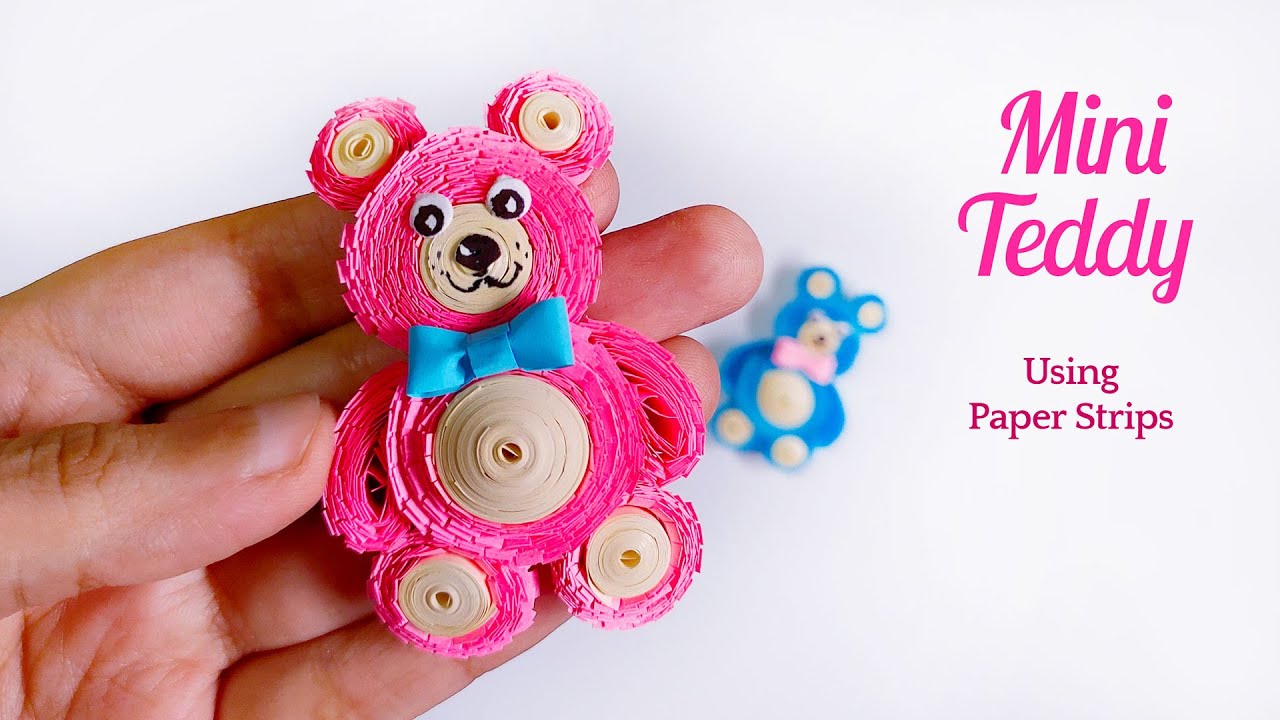 Cute Mini Quilled Teddy | Valentine's Day Special