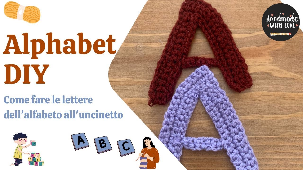 DIY How to crochet Alphabet  : Letter A🧶🧶🧶(ENG-ITA)