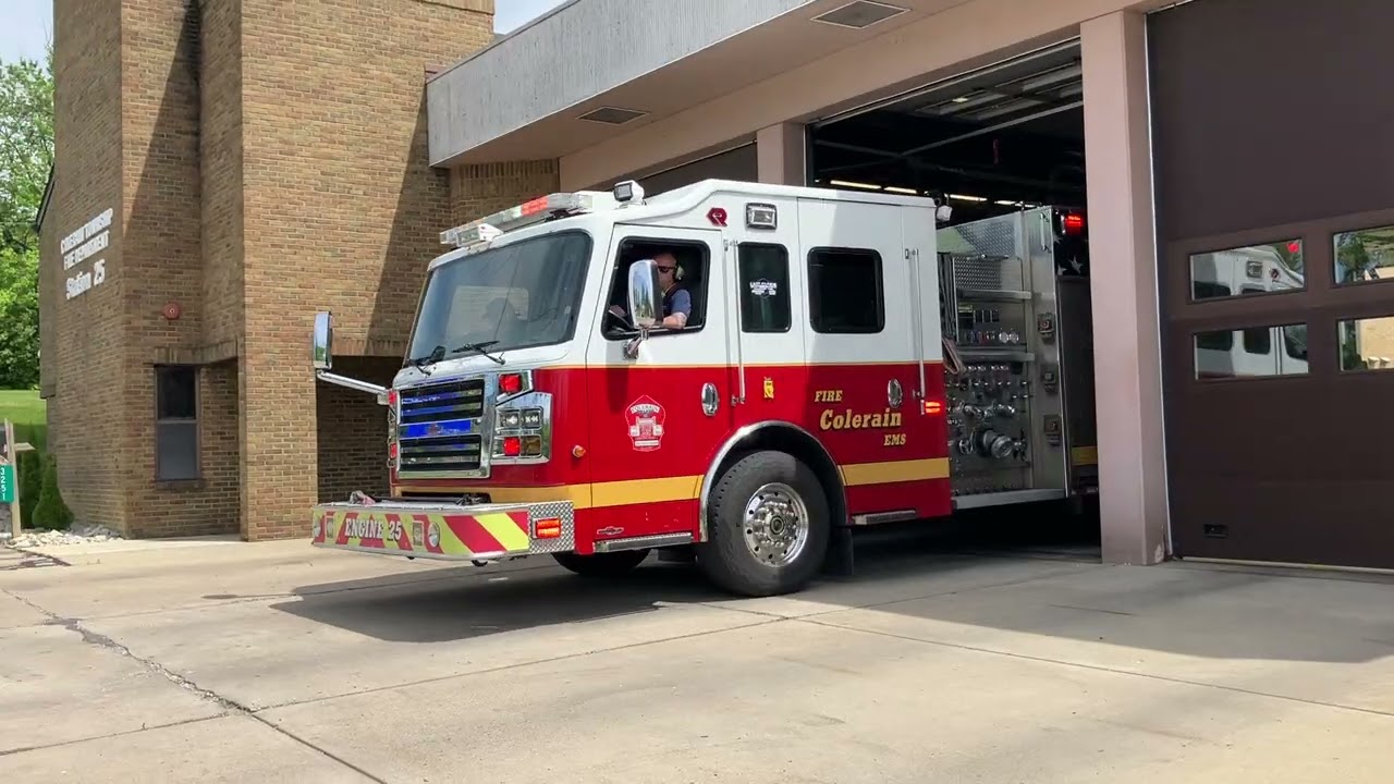 Colerain Township Fire Department Engine 25 responding with Medic 25 to a Cardiac Event