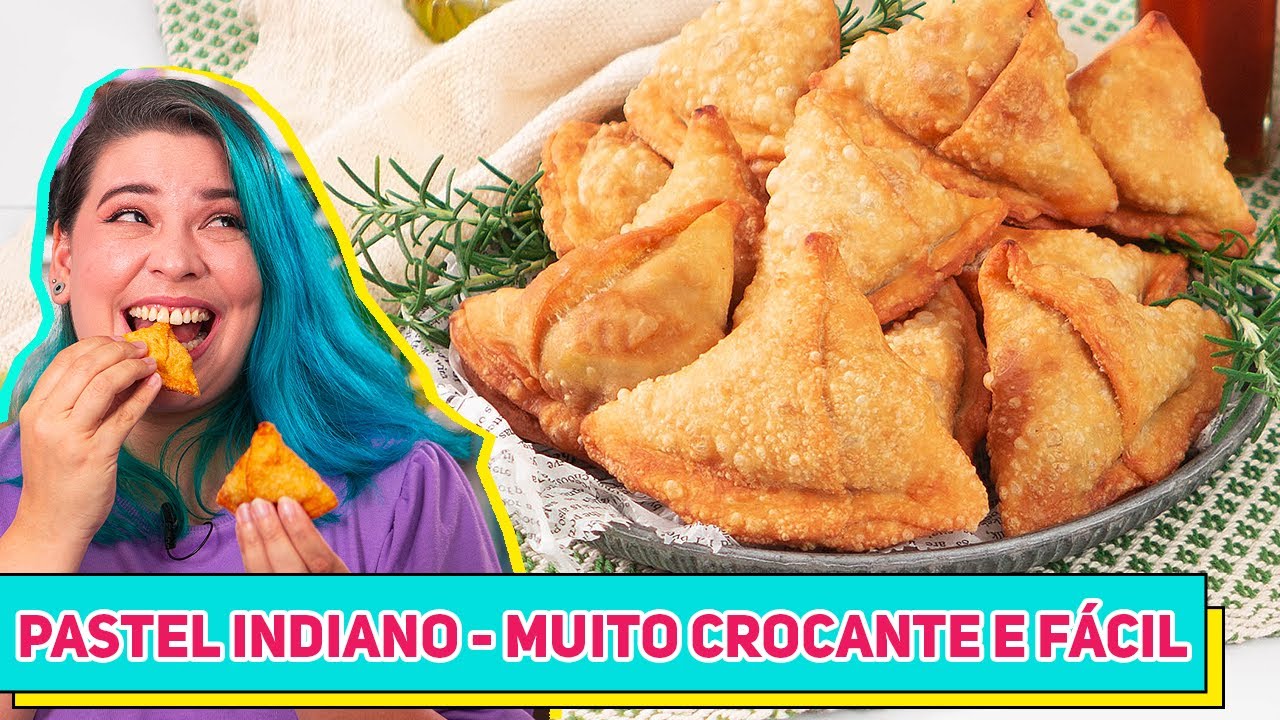 O PASTEL MAIS DIFERENTE e FÁCIL para fazer em casa | Pastel Indiano Samosa | Receita Indiana | RM755