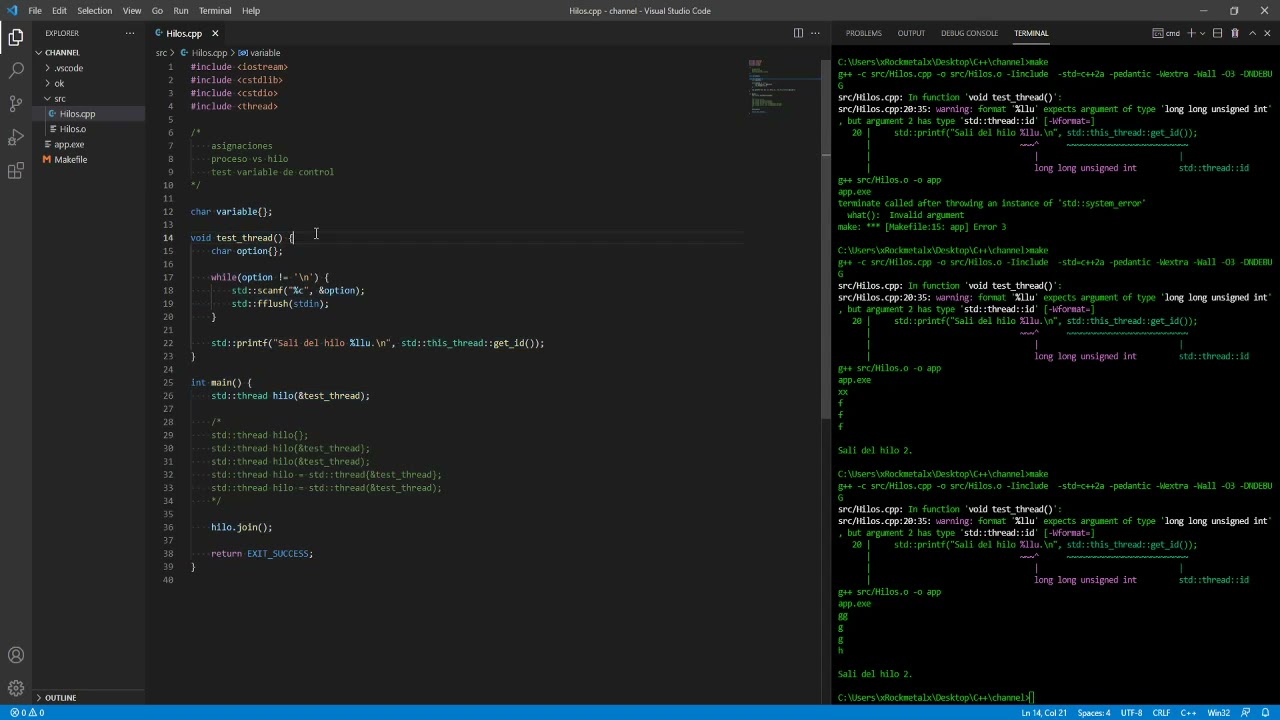 Hilos en C++ (threads) parte 2