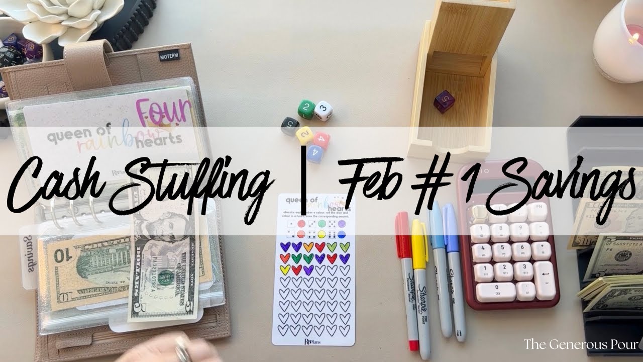 Cash Stuffing February Week #1 Savings | Extra Money Into Games and Challenges | Tuesday Games Day