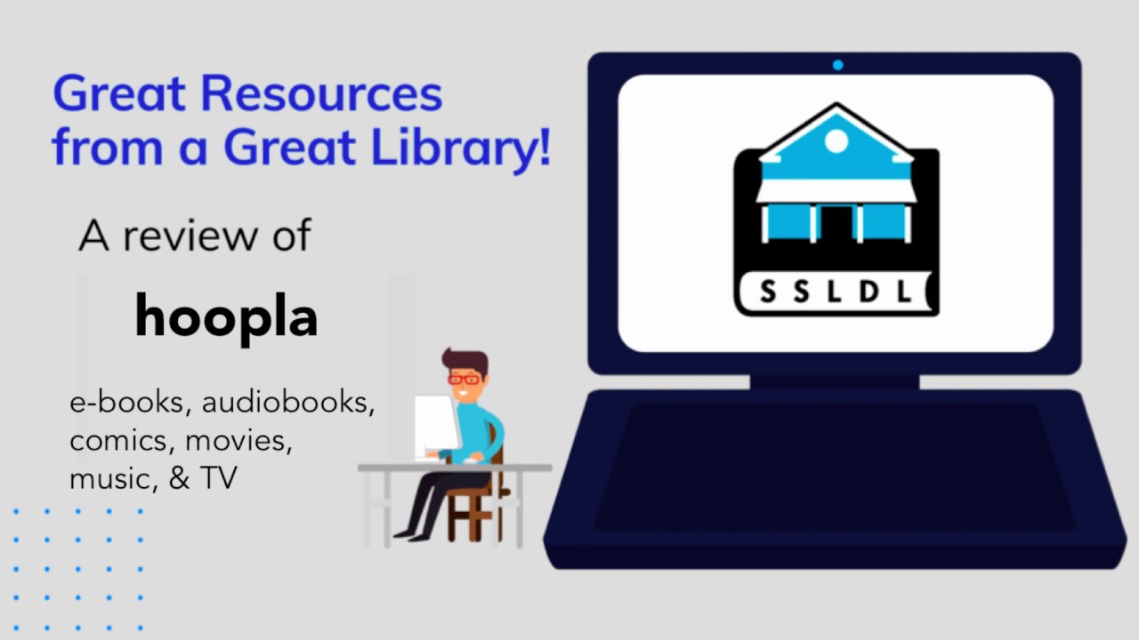 A review of Hoopla, which offers free e-books, audiobooks, comics, music, TV shows, and movies.