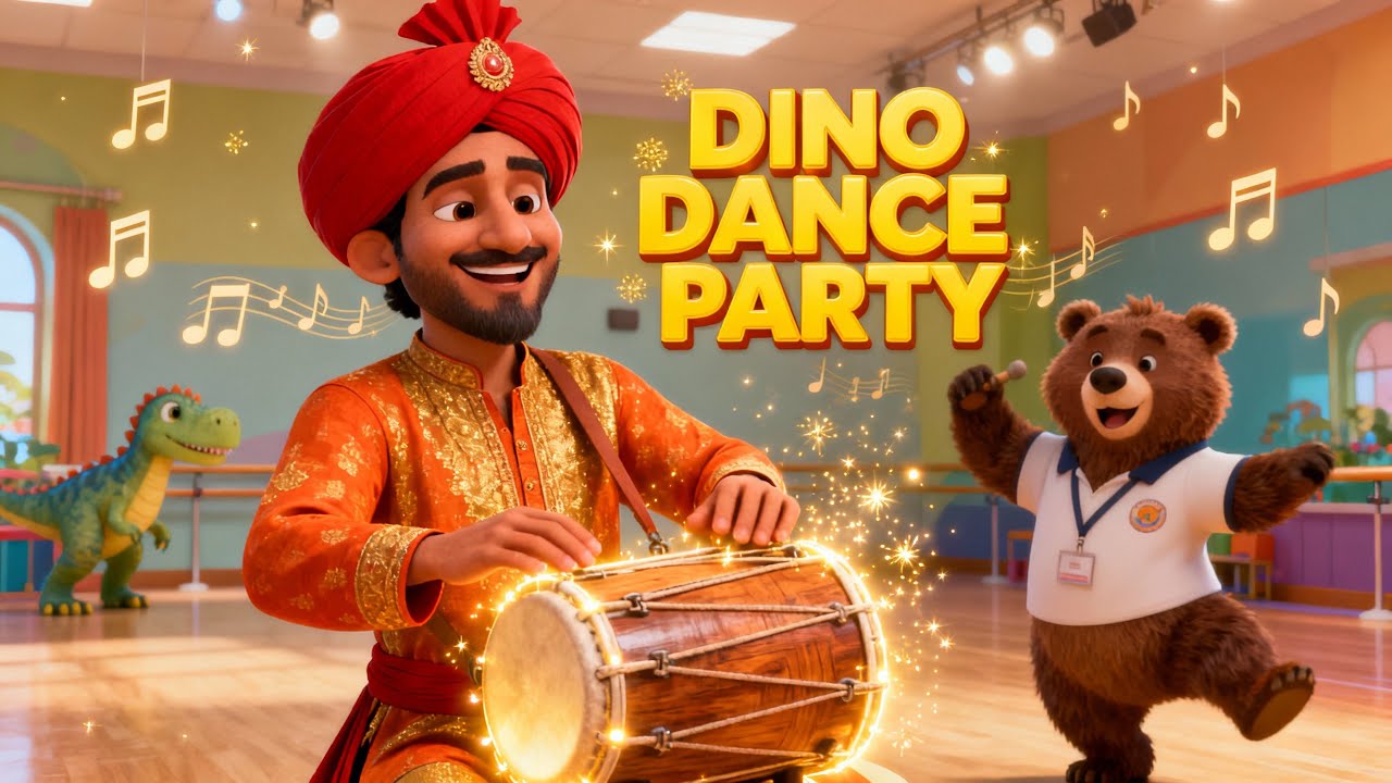 🐻 Dancing Bear & Kalu Madari | Dino Dance Academy for Kids