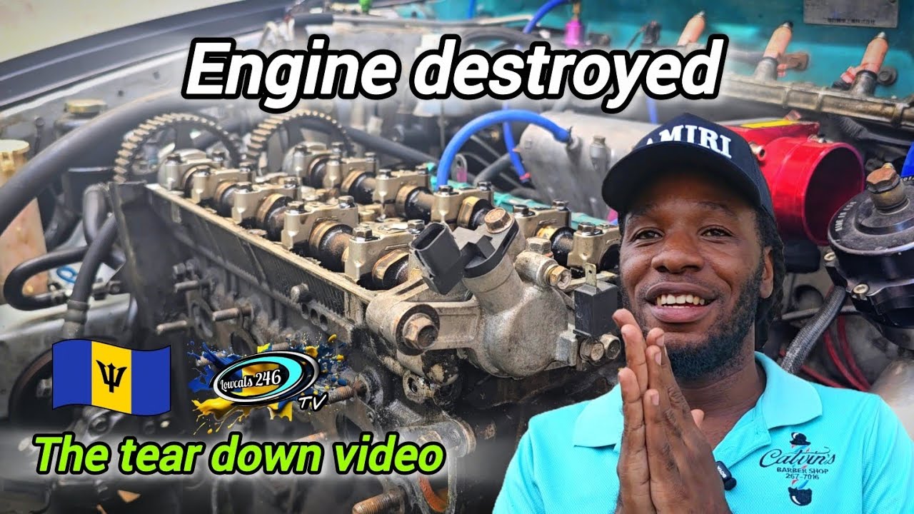 Part 1 Turbo engine destroyed tear down video of my Mitsubishi lancer🇧🇧