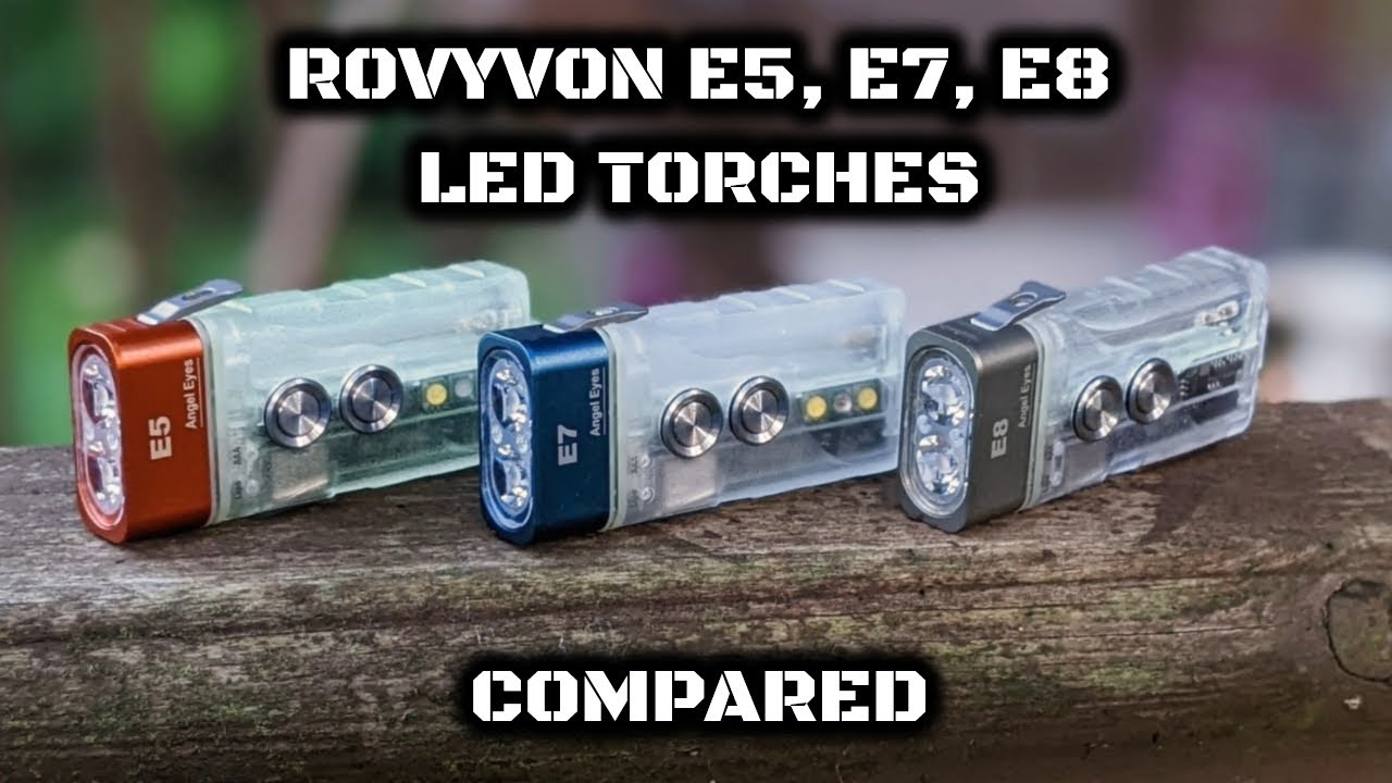 RovyVon E5, E7, E8 LED Torches: Compared
