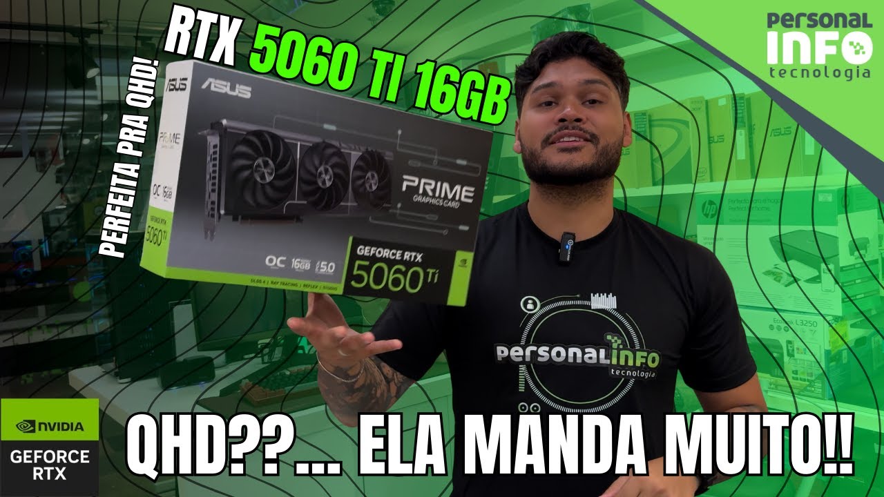 NÃO ACREDITEI que a 5060 Ti 16GB ENTREGOU ISSO em QHD!