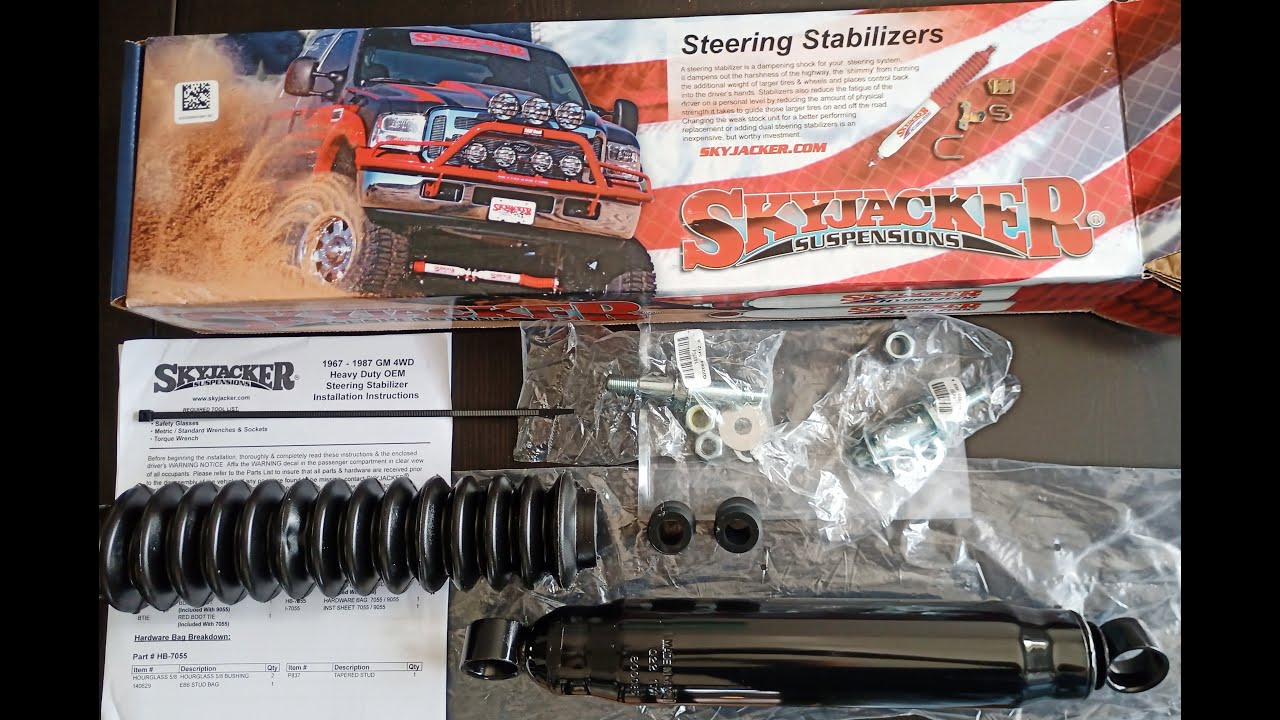 Chevy Blazer K5 Squarebody Steering Stabilizer Damper Skyjacker Black Max