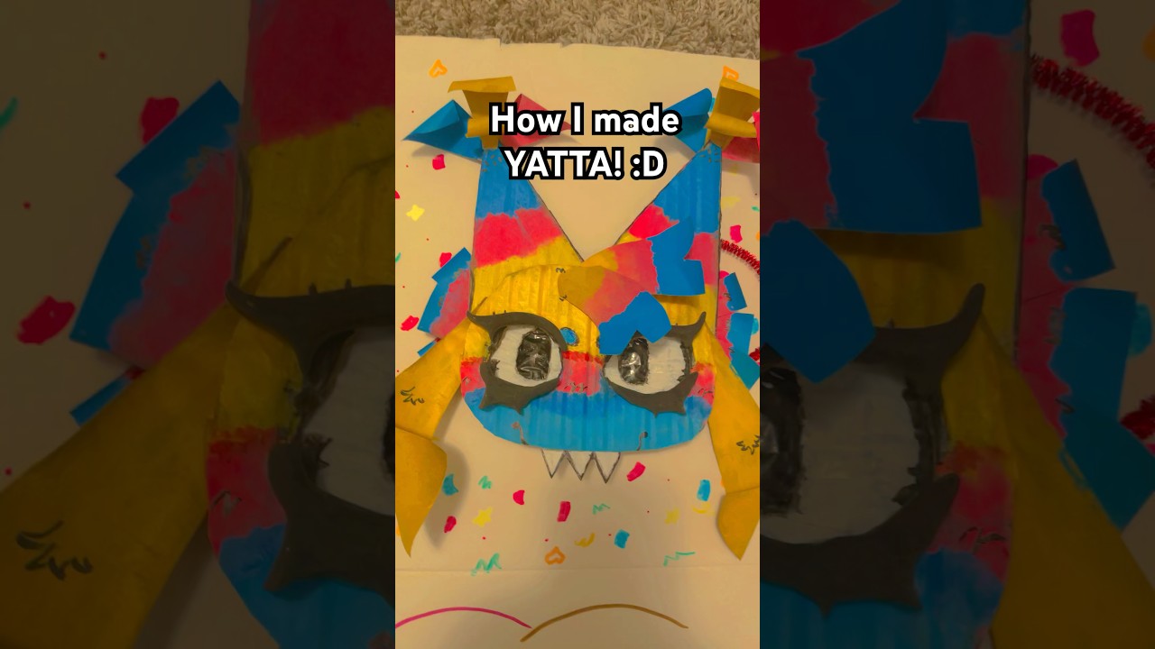 How to make a cosplay mask YATTA edition#dandy&rsquo;s world#roblox#cosplay#yatta#art#drawing#fyp#handmade