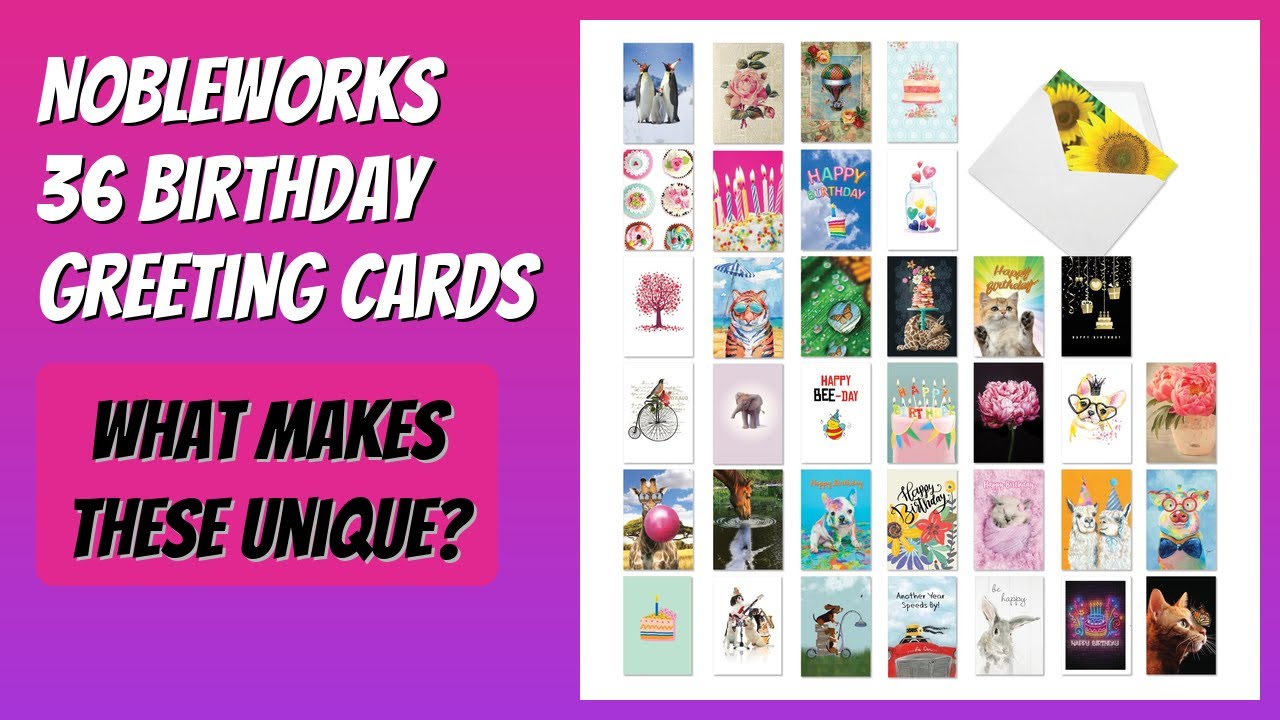 REVIEW (2026): NobleWorks 36 Birthday Greeting Cards. Features