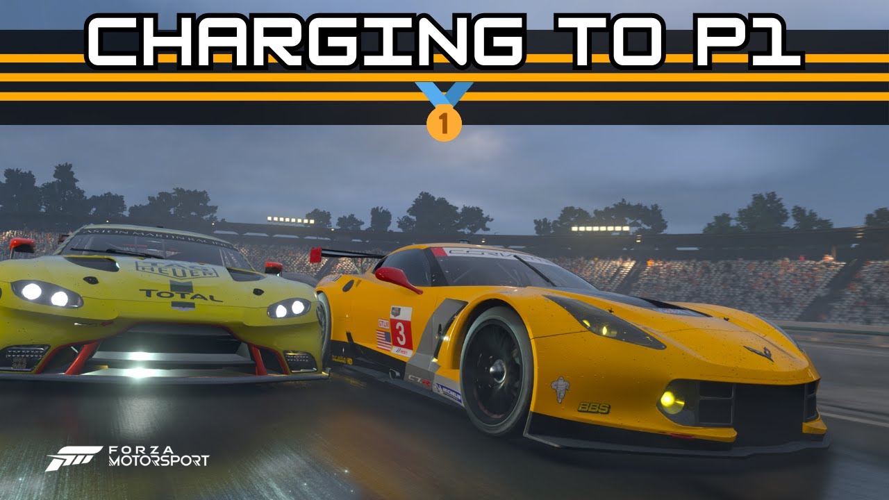 Charging to P1 on a very wet track 🥇 | HockenheimRing | Corvette C7.R | Forza Motorsport