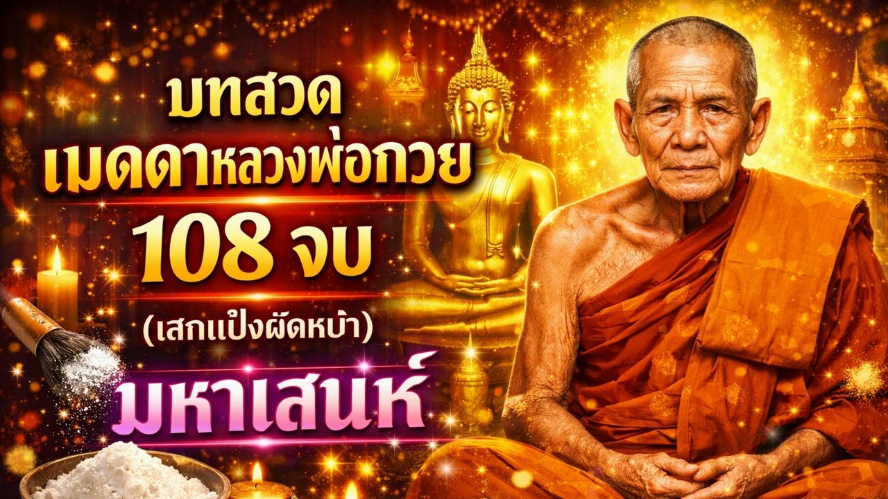 เพลงคาถามหาเมตตา 108 จบ (หลวงพ่อกวย) นะพุทโธล้อมจิต คนรักคนหลง ค้าขายดี #108จบ