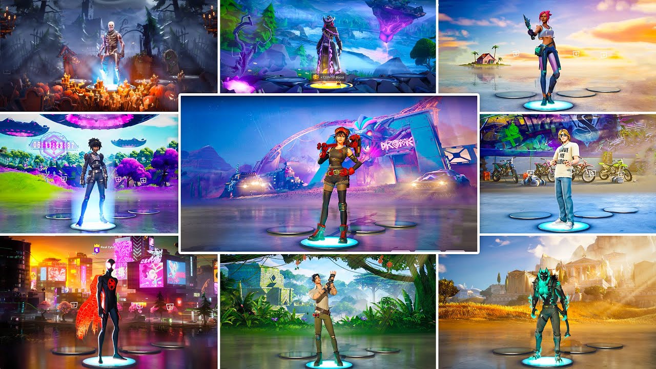 Evolution of All Fortnite Lobby Backgrounds (Chapter 1 Season 1 - Chapter 5 Season 3)