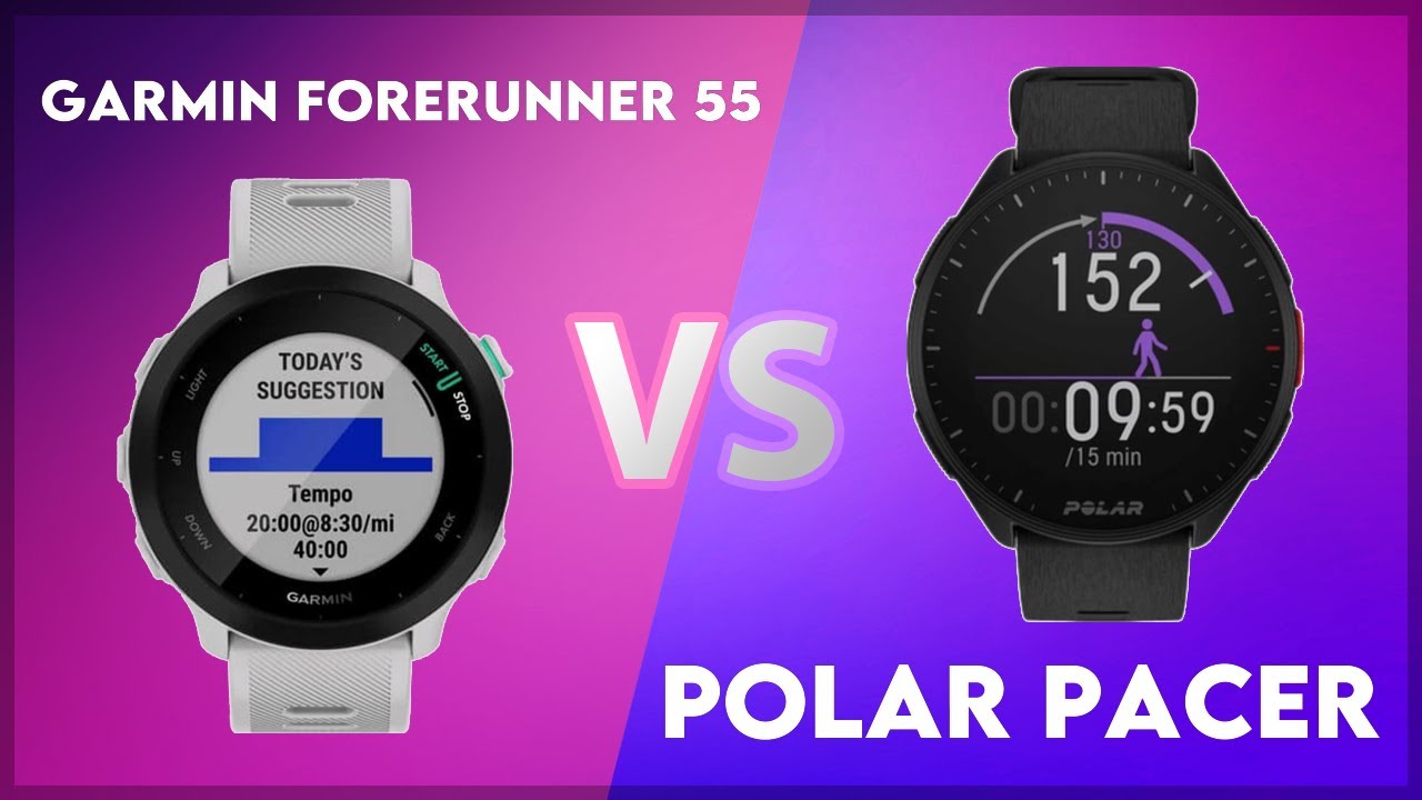 Garmin Forerunner 55 vs Polar Pacer Comparison