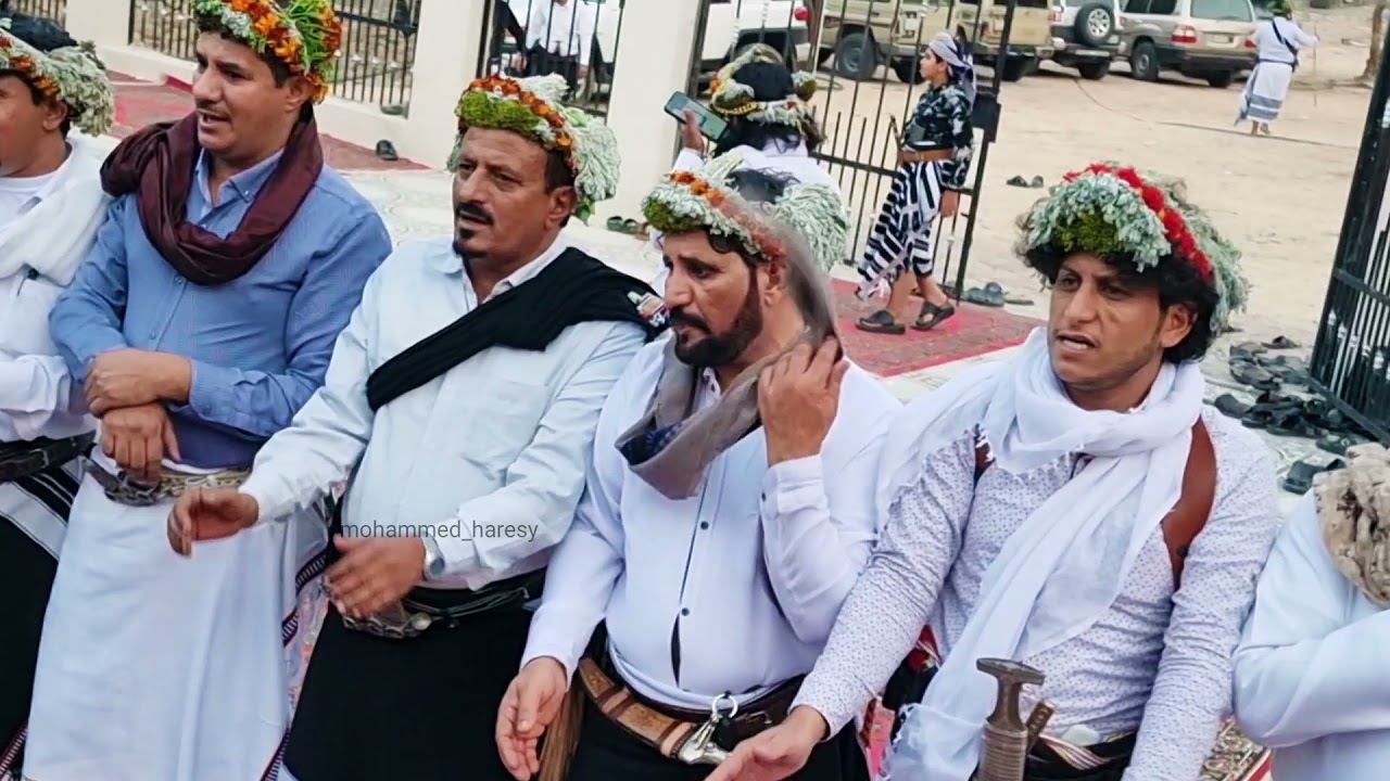 استقبال الفرقه الشعبيه لقبائل بني حريص الفرقه الشعبه ال تليد بجبال الحشر