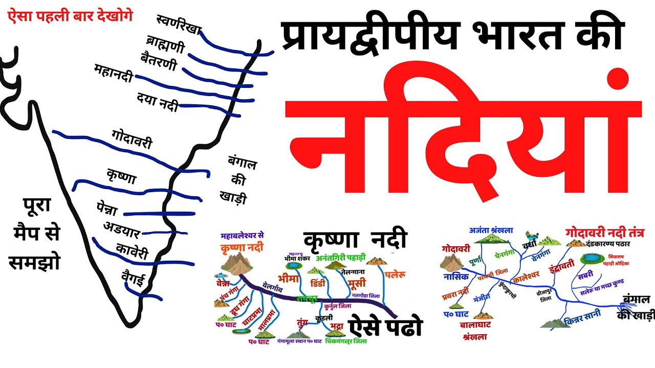 प्रायद्वीपीय भारत की नदियाँ | Peninsular Rivers of India | With Mapping | Indian Geography