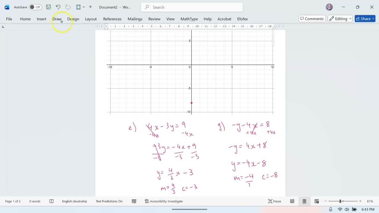 10MAT graphing straight lines