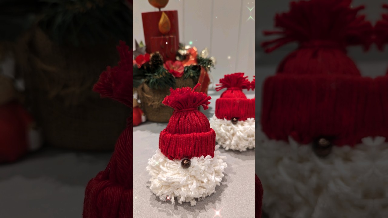 Wichtel aus Wolle und Klopapierrollen basteln - DIY Weihnachtswichtel #shorts
