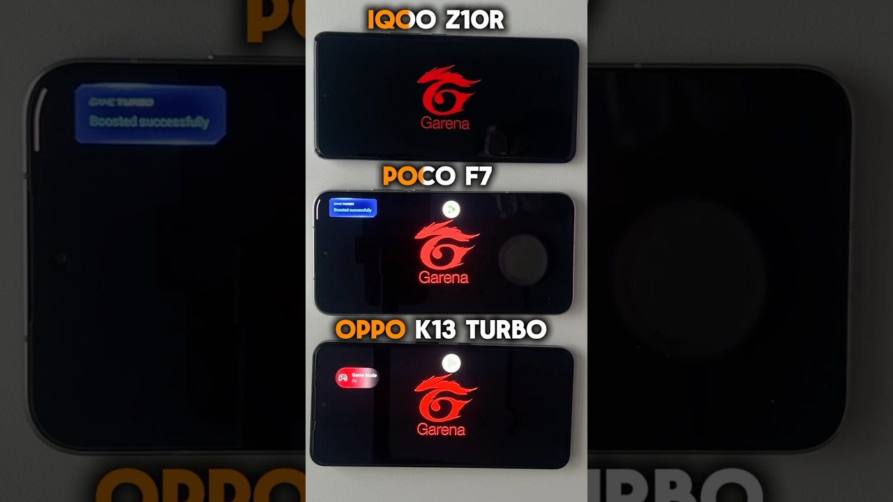Poco F7 vs Oppo K13 Turbo vs iQOO Z10R - Free Fire ULTIMATE Speed Test! 🚀 